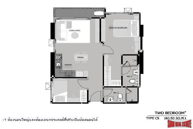 Rhythm Narathiwas | Two Bedroom Corner Unit with City Views for Rent in Sathorn