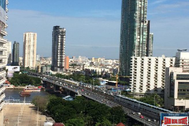 Rhythm Sathorn | Views of the River from the 15th Floor One Bedroom Apartment for Rent