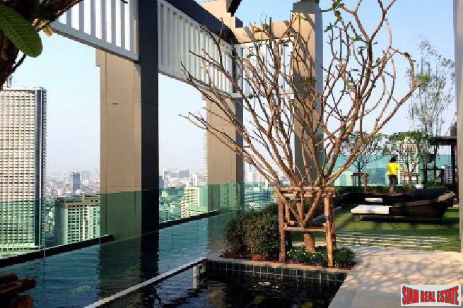 Rhythm Sathorn | Views of the River from the 15th Floor One Bedroom Apartment for Rent