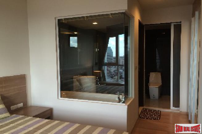 Rhythm Sathorn | Views of the River from the 15th Floor One Bedroom Apartment for Rent