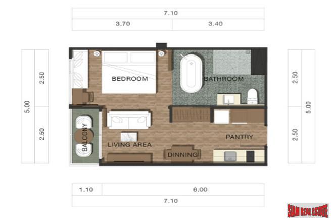 New One Bedroom Condo for Sale in a Tropical and Contemporary Karon Development