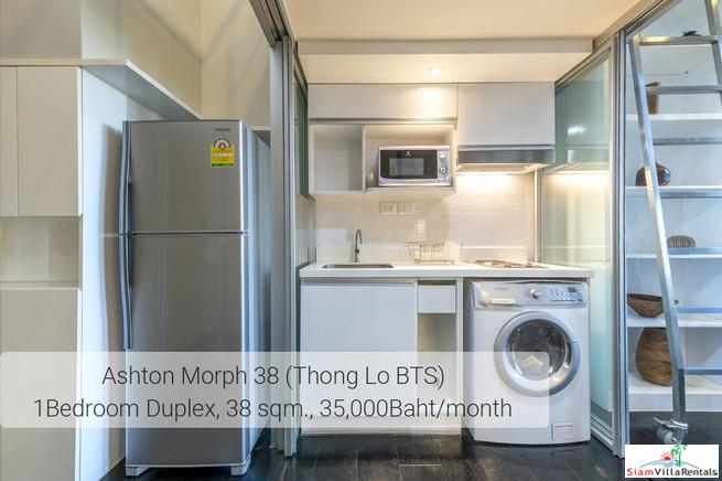 Ideo Morph 38 | Ultra Modern Two Storey Duplex with Extra High Ceilings in Thong Lo, Pet friendly
