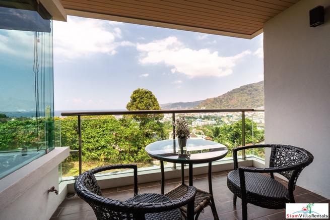 The Royal Bay View Villas | Two Bedroom Family Penthouse Duplex for Rent with Panoramic Patong Bay Sea Views