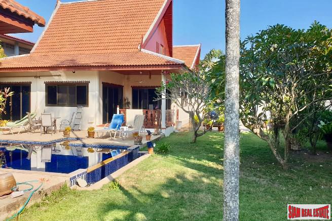 Thai Style Three Bedroom Pool Villa with Large Garden for Sale in Rawai
