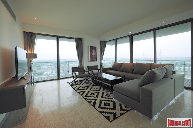 The Pano | Exceptional River Views from this Three Bedroom Corner Condo for Rent in Surasak