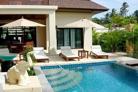 Newly Built 1 to 2 Bedroom Modern Thai Houses For Sale with Swimming Pool at Nai Harn, Phuket