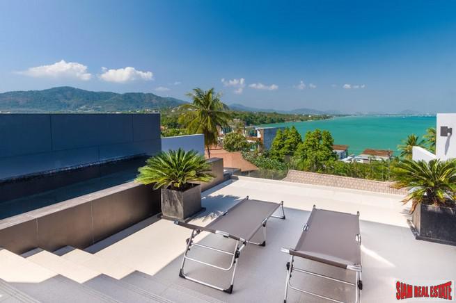 Three- to Four-Bedroom Townhome with Sea View Rooftop Pool in Rawai