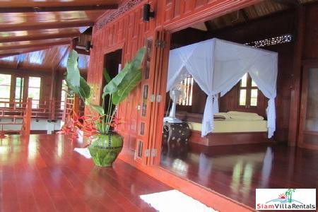 Beautiful Modern Teak House for Rent in the Nai Harn Hills